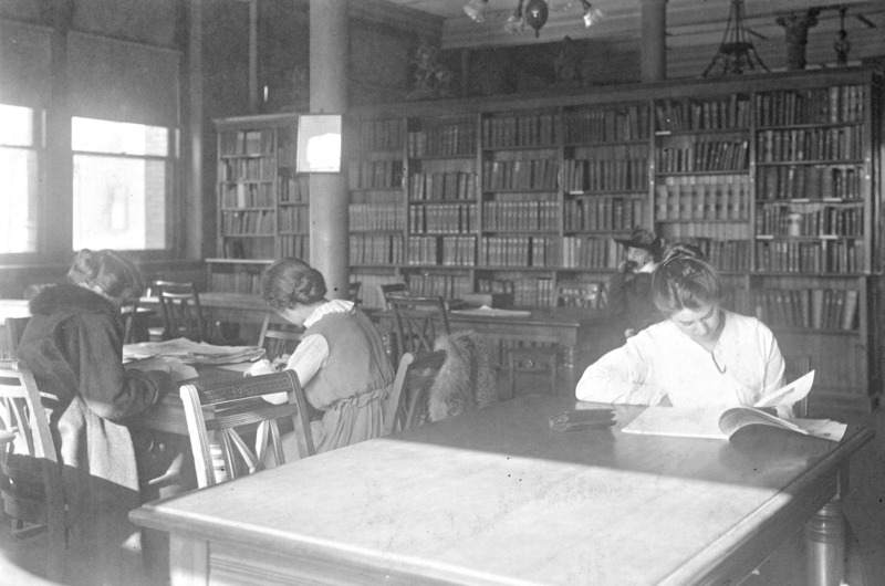 Drexel students study in the library in 1892. Photo courtesy University Archives.